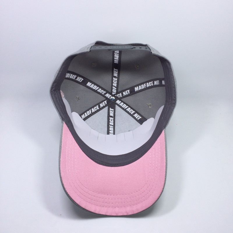 Capuchón Baseball - gris/rosa