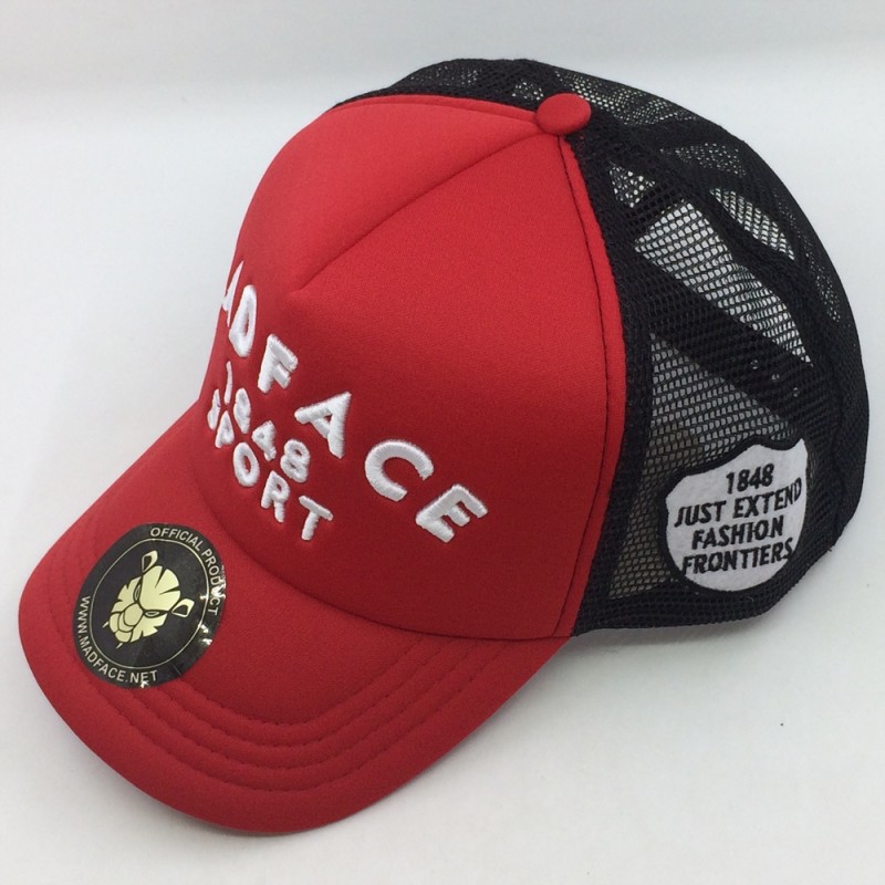 Casquette Trucker - black/red (white)