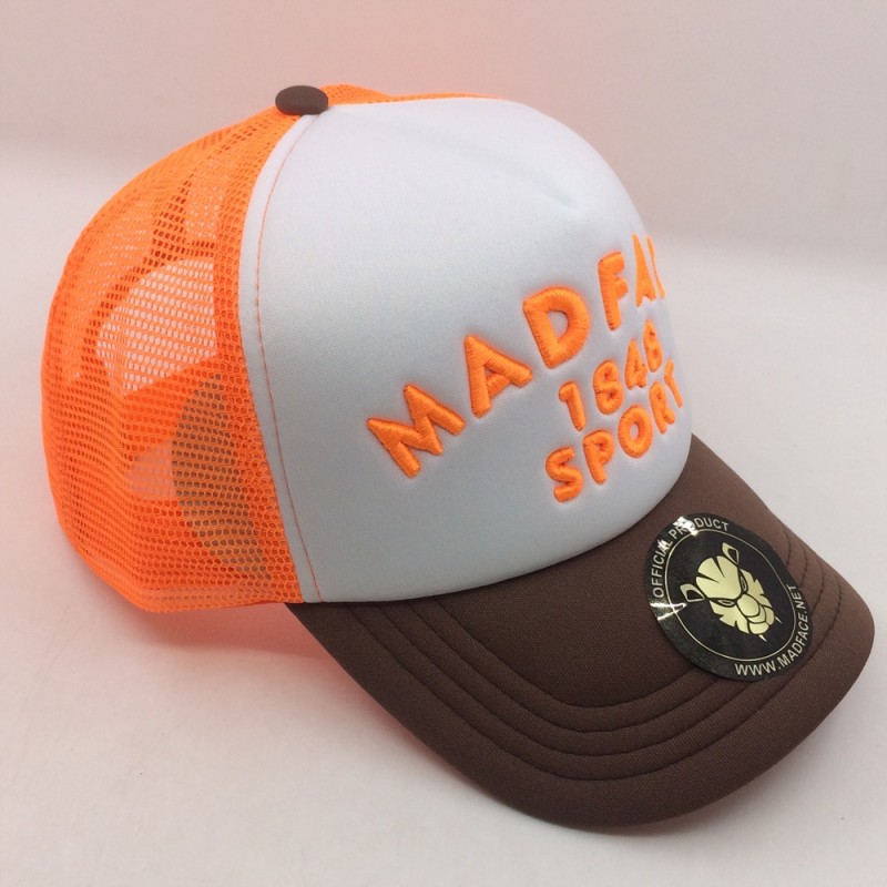 Casquette Trucker - orange/white/brown