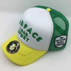 Casquette Trucker - green/white/yellow