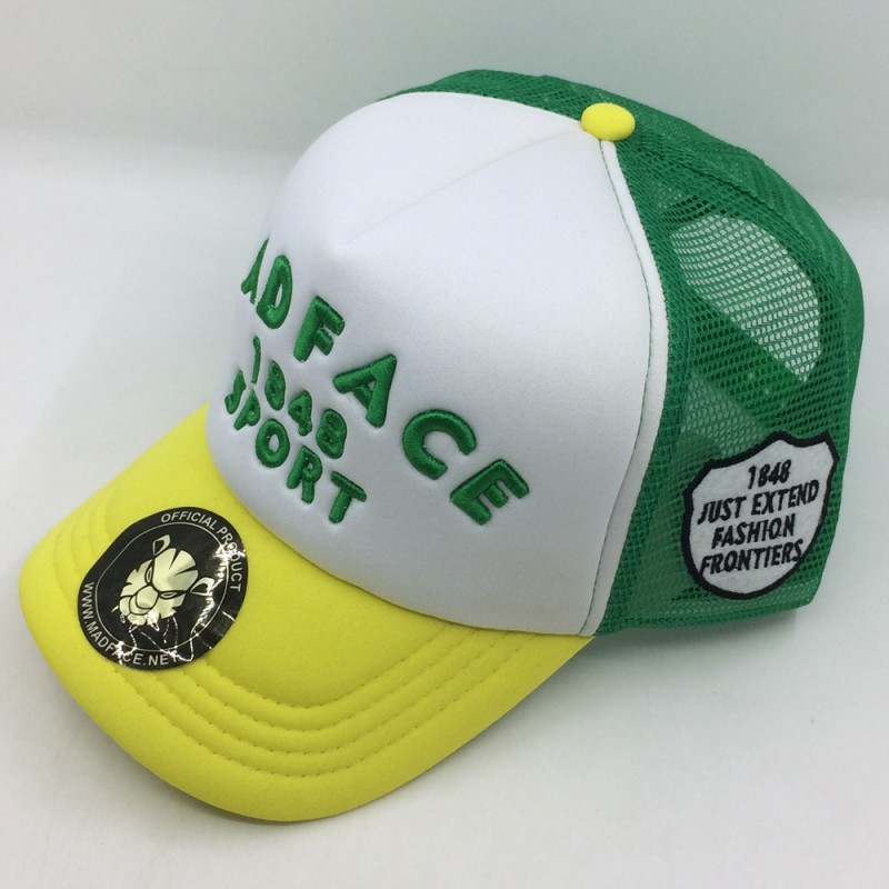 Casquette Trucker - green/white/yellow