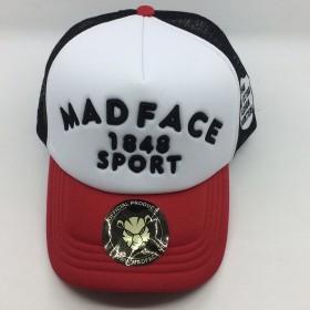 Casquette Trucker - black/white/red